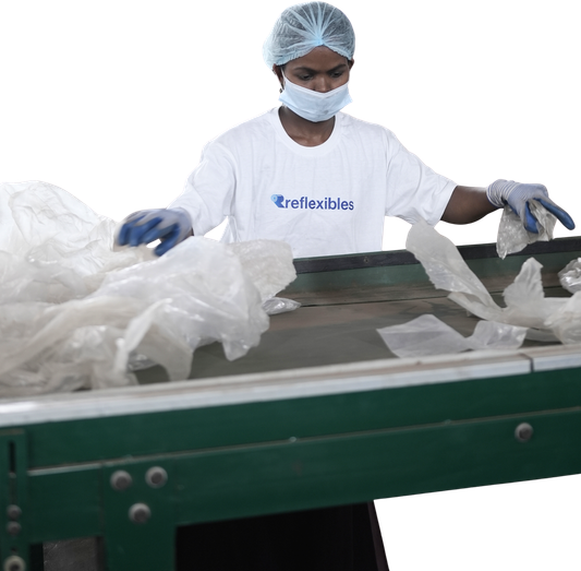 Team member sorting flexible film